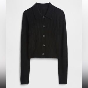 GAP collared cropped cardigan (Very Soft!)